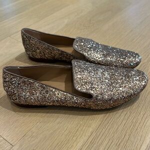 Banana Republic Glitter Smoking Shoe Loafer Size 8